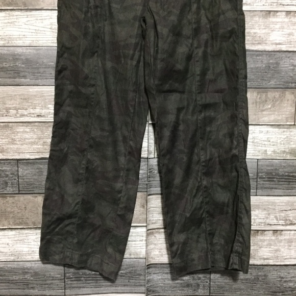 Level 99 Camo Wide Leg Crop Pants Women’s 25 (Inseam 23.5) Linen Lyocell - Picture 6 of 9